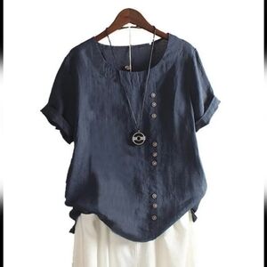 Women's T-shirt Short Sleeve  - Navy